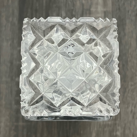 Vintage Bohemian Crystal Liquor Decanter Square Faceted Cut Glass - Picture 9 of 9